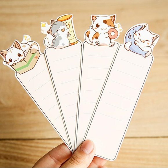 Kawaii Cat Bookmarks - 5pcs - Picture 2 of 9